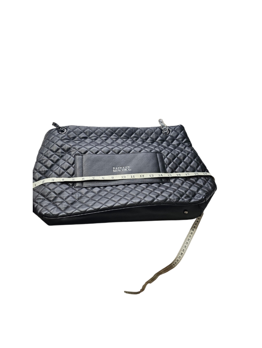 Badgley Mischka Black Quilted Large Tote/ Shoulder Bag NWOT - Picture 8 of 10